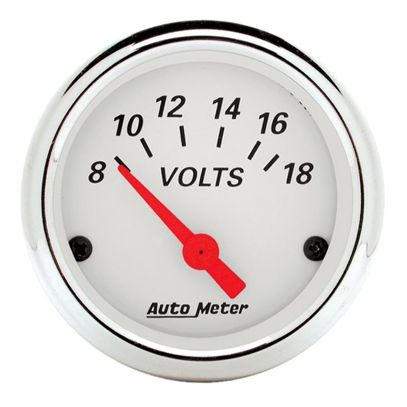 AutoMeter Arctic White 2-1/16in 8-18 Volts Air-Cor