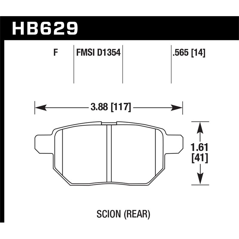 Hawk Performance HPS Brake Pads (HB629F.565)