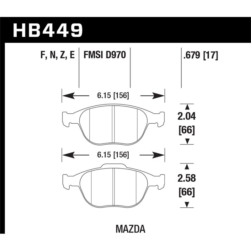 Hawk Performance HP Plus Brake Pads (HB449N.679)