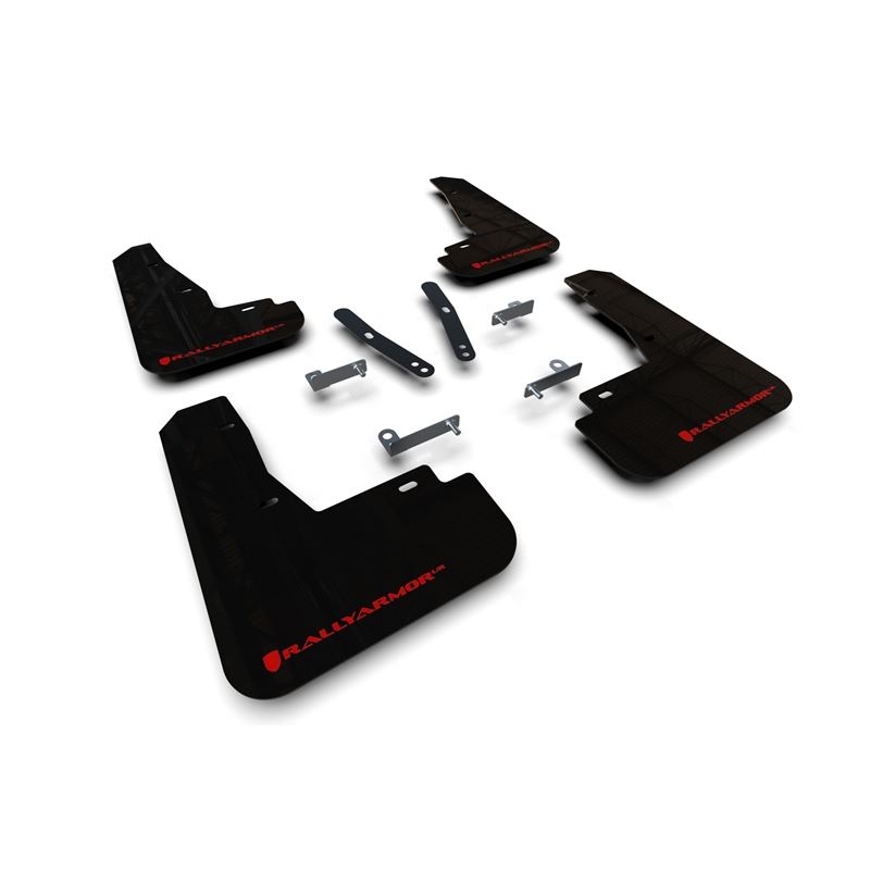 Rally Armor Black UR Mud Flap Red Logo for 22-23 K