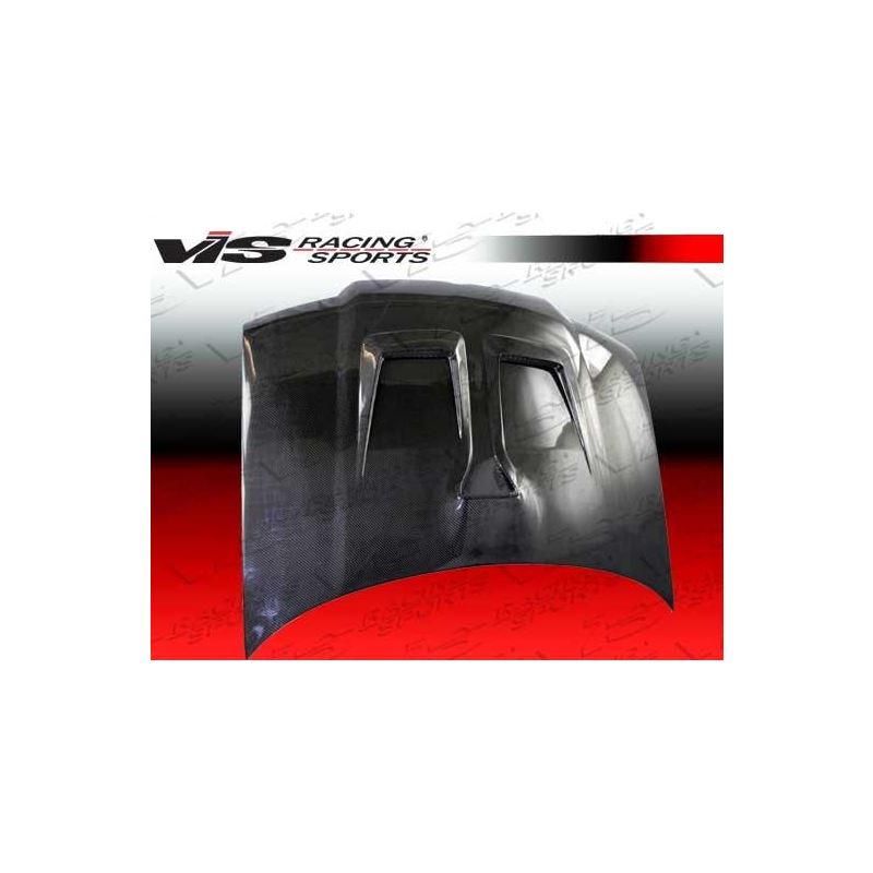 VIS Racing Monster Style Black Carbon Fiber Hood