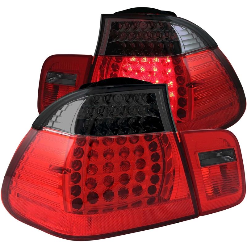 ANZO 2002-2005 BMW 3 Series E46 LED Taillights Red