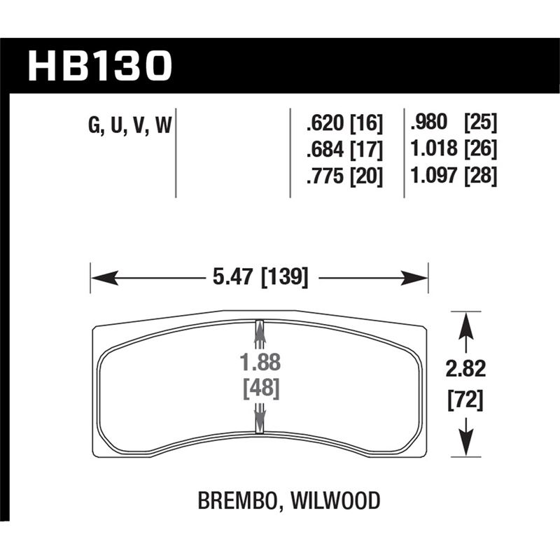 Hawk Performance DTC-70 Disc Brake Pad (HB130U1.01