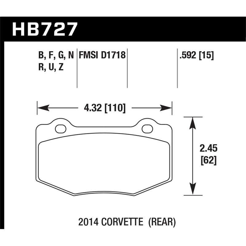 Hawk Performance DTC-30 Disc Brake Pad (HB727W.592