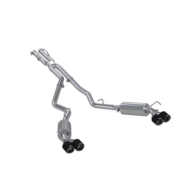 MBRP 2.5in. Cat Back Dual Rear Quad Tips (S52053CF