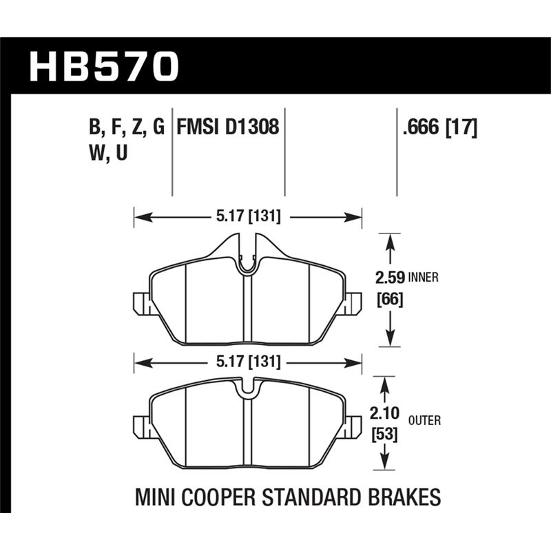 Hawk Performance DTC-60 Brake Pads (HB570G.666)