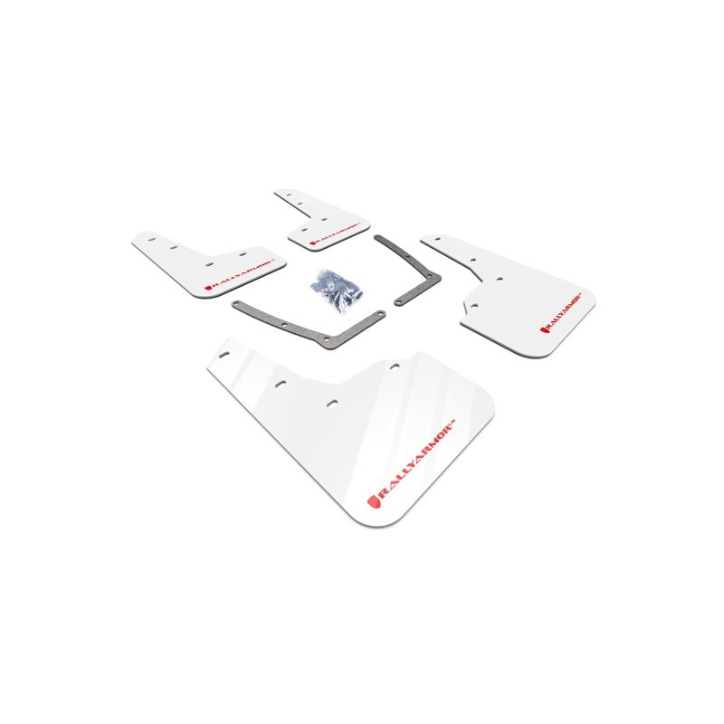 Rally Armor Mud Flap White/Red Logo for 2016-2020
