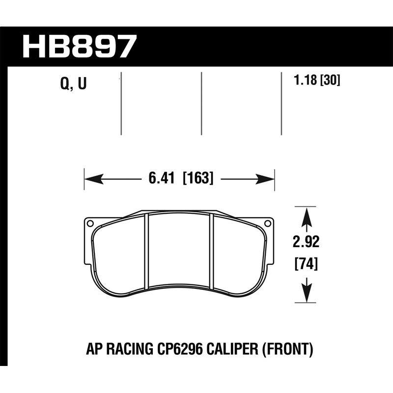 Hawk Performance DTC-70 Disc Brake Pad (HB897U1.18